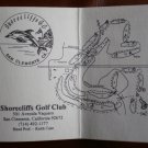 Vintage Golf Scorecard Shorecliffs Golf Club San Clemente California