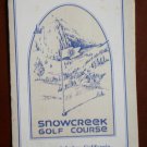 Vintage Golf Scorecard Snowcreek Golf Course Mammoth Lakes California