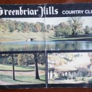 Vintage Golf Scorecard Greenbriar Hills Country Club