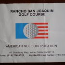 Vintage Golf Scorecard Rancho San Joaquin Golf Course Irvine CA