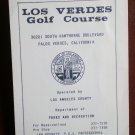 Vintage Golf Scorecard Los Verdes Golf Course Palos Verdes CA
