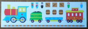 Mrs Grossman Train Sticker MGPC Tami Lovett Stickers by the Yard 2002
