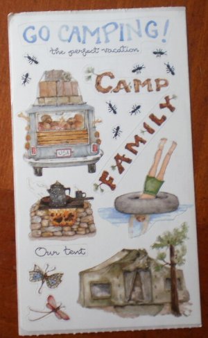 Susan Branch Stickers Camping Perfect Vacation Tent Family