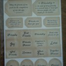 AMM Wisdom Stickers Vellum Words Friendship PST WVTF304 2003