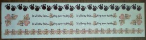 PSX Stickers Sweet Bears Borders SR1210 2001 Hug Teddy