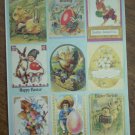 Easter Stickers Victorian Images 9/sheet Bunny Eggs Chicks