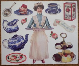 John Grossman Stickers Time for Tea Antique Images SPTT