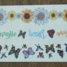 Personal Stamp Exchange Stickers Daisies Butterflies Borders SR1212 PSX