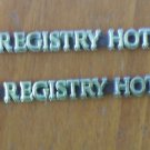 Vintage Swizzle Stick The Registry Hotel Brown Plastic Muddler Stirrer