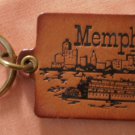 Memphis Leather Key Chain Ring TN Vintage Keychain
