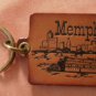 Memphis Leather Key Chain Ring TN Vintage Keychain