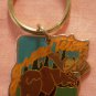 Grand Tetons Key Chain Ring Wyoming Moose Vintage Keychain