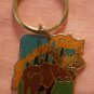 Grand Tetons Key Chain Ring Wyoming Moose Vintage Keychain