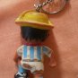 Soccer Key Ring South America Blue White Vintage Argentina Player