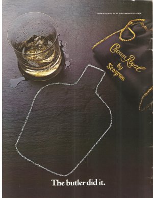 Vintage Ad Seagram Crown Royal The Butler Did It 1978