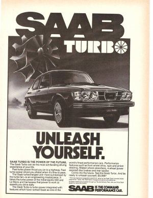 Vintage Ad Saab Turbo Performance Car 1978