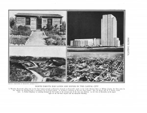North Dakota Bad Lands Capital City Plate Print 1936 Book