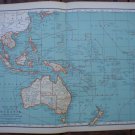 Oceania Map Rand McNally Popular Plate Print 1936 Book