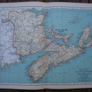 Nova Scotia New Brunswick Prince Edward Island Map Rand McNally Popular Plate Print 1936 Book