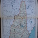 New Hampshire Map Rand McNally Popular Plate Print 1936 Book