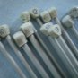 Knitting Needles Aero Lot  6 pairs Gray Metal 8 9 10 11 12 England