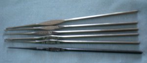 Crochet Hooks Boye Hero USA Metal 3 4 10 11 Lot 6 Vintage