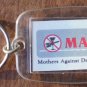 Vintage MADD Keychain Mothers Against Drunk Driving Key Ring
