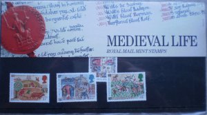 1986 Medieval Life GB Royal Mail Mint Stamps 172