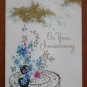 Chilton Vintage Greeting Card Floral Jewels Anniversary A5104