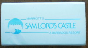 Vintage Matchbook Sam Lords Castle Marriott Barbados Box Matches