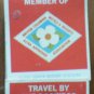 Vintage Matchbook Caribou Motel Trailer Park Vancouver Dogwood  Matches