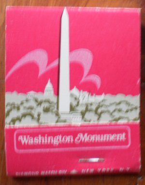 Vintage Matchbook Washington Monument DC Matches