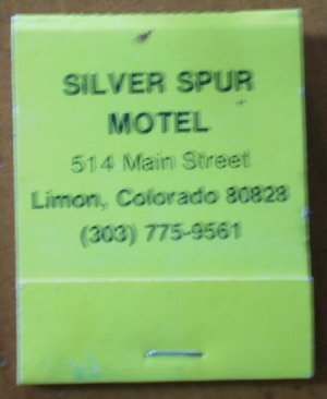 Vintage Matchbook Silver Spur Motel Limon Colorado Matches