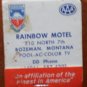 Vintage Matchbook Rainbow Motel Bozeman Montana Matches