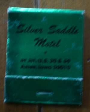 Vintage Matchbook Silver Saddle Motel Ames Iowa Matches