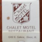 Vintage Matchbook Chalet Motel Dixon Illinois Matches