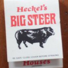 Vintage Matchbook Heckel Big Steer Restaurant Steerburger Matches Wisconsin