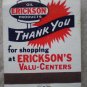 Vintage Matchbook Erickson Oil Products Refinery Valu Centers Matches