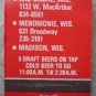 Vintage Matchbook Villa Piazza Restaurant Pizza Wisconsin Matches