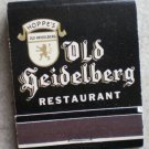Vintage Matchbook Old Heidelberg Restaurant Hoppe's Van Nuys CA Matches