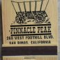 Vintage Matchbook Pinnacle Peak Restaurant San Dimas California Matches