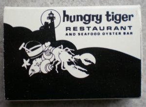 Vintage Matchbook Hungry Tiger Restaurant California Arizona Matches Matchbox