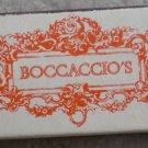 Vintage Matchbook Boccaccio's Restaurant Westlake Village CA Matches Matchbox