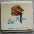 Vintage Matchbook Que Pasa Restaurant Matches