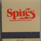 Vintage Matchbook Spires Family Restaurant Matches