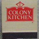 Vintage Matchbook Colony Kitchen Matches Hobo Joe's