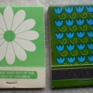 Vintage Matchbook Flower Floral Tulips Daisy Matches Lot 2