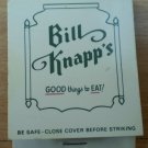 Vintage Matchbook Bill Knapp Restaurant Michigan Indiana Ohio Matches