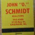 Vintage Matchbook John O Schmidt Realtors Matches
