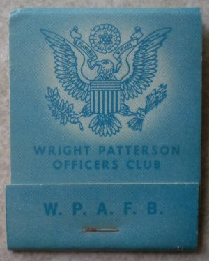 Vintage Matchbook Wright Patterson Officers Club WPAFB Matches